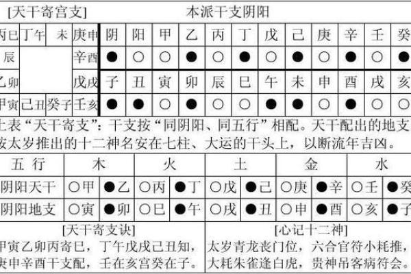 身宫天干对照表解析与应用技巧