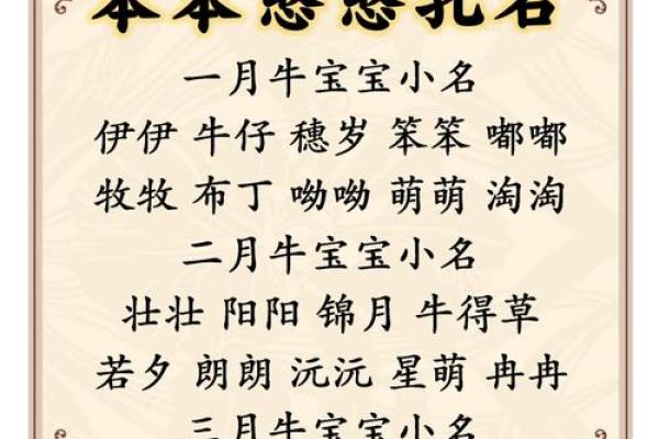 牛年宝宝名字推荐：寓意美好，寓意未来的名字