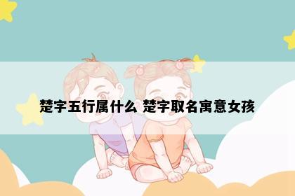 楚字五行属什么 楚字取名寓意女孩