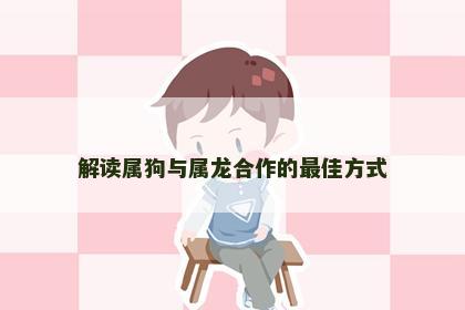 解读属狗与属龙合作的最佳方式