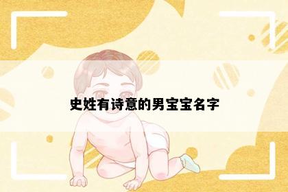 史姓有诗意的男宝宝名字