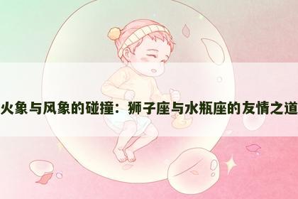 火象与风象的碰撞：狮子座与水瓶座的友情之道