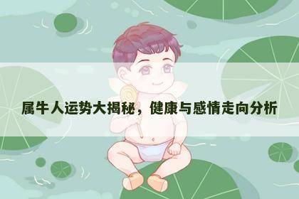 属牛人运势大揭秘，健康与感情走向分析