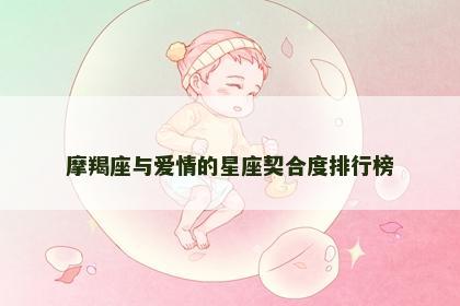 摩羯座与爱情的星座契合度排行榜