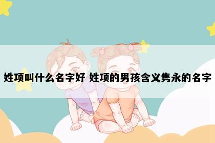 姓项叫什么名字好 姓项的男孩含义隽永的名字