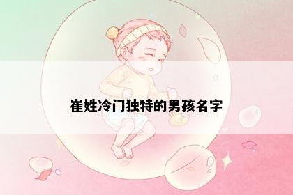 崔姓冷门独特的男孩名字