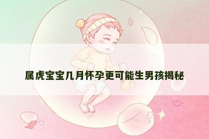 属虎宝宝几月怀孕更可能生男孩揭秘