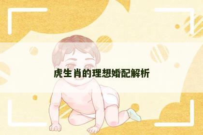 虎生肖的理想婚配解析