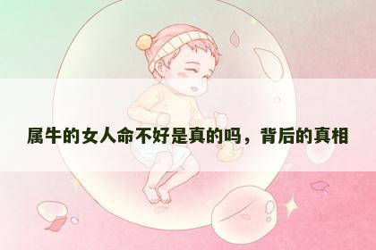 属牛的女人命不好是真的吗，背后的真相